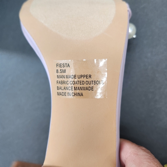 NEW Lauren Lorraine Violet Pearl Heels Size 8.5M - Picture 11 of 14